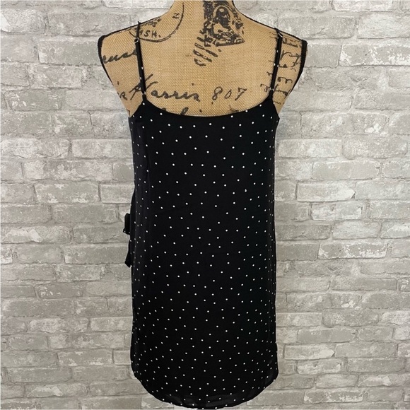 Lulus Dots Going On? Black Polka Dot Wrap Dress - Picture 2 of 9